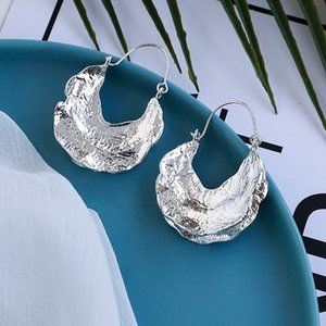 Earrings ~ Silver ~ Leaf ~ Dangle